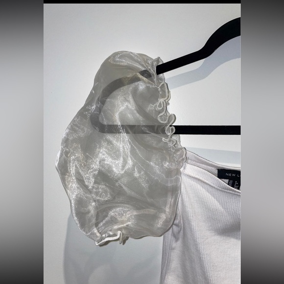 ASOS White Organza Sleeve top - Picture 8 of 8